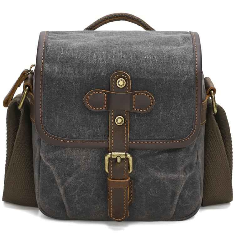 Waxed Canvas Camera Messenger Bag with Adjustable Dividers for DSLR Photography and Travel, L Dusty Yellow, L Army Green, S Army Green, S Dusty Yellow, S Deep Gray