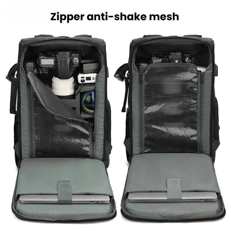 AK818 Waterproof Anti-Theft Dual-Shoulder Camera Bag Large-Capacity Photography Backpack