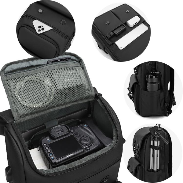 AK818 Waterproof Anti-Theft Dual-Shoulder Camera Bag Large-Capacity Photography Backpack