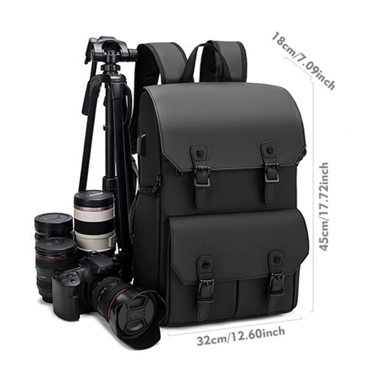 AK818 Waterproof Anti-Theft Dual-Shoulder Camera Bag Large-Capacity Photography Backpack