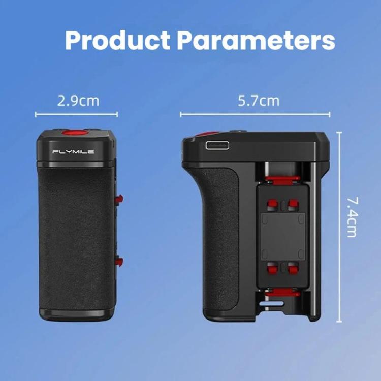For Insta360 Ace Pro / 2 / X5 Flymile Magnetic Quick-Release Action Camera Street Shooting Handle