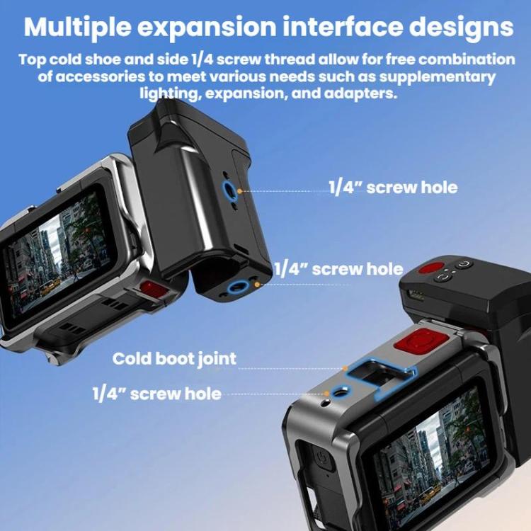 For Insta360 Ace Pro / 2 / X5 Flymile Magnetic Quick-Release Action Camera Street Shooting Handle