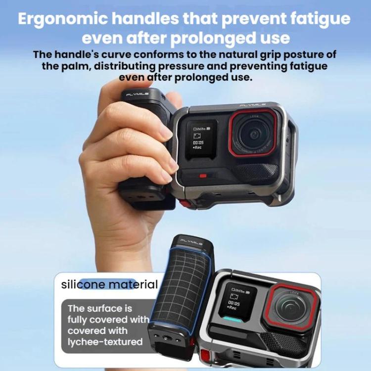 For Insta360 Ace Pro / 2 / X5 Flymile Magnetic Quick-Release Action Camera Street Shooting Handle