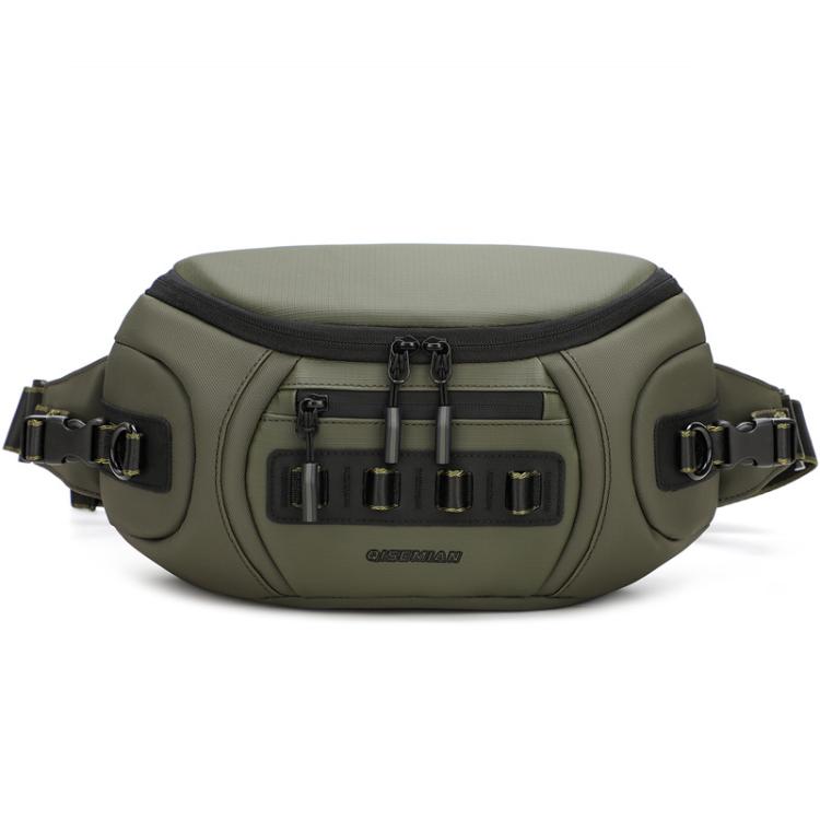 QISEMIAN Chest Shoulder Camera Bag For Men with Removable Dividers Urban Commute Messenger Bag