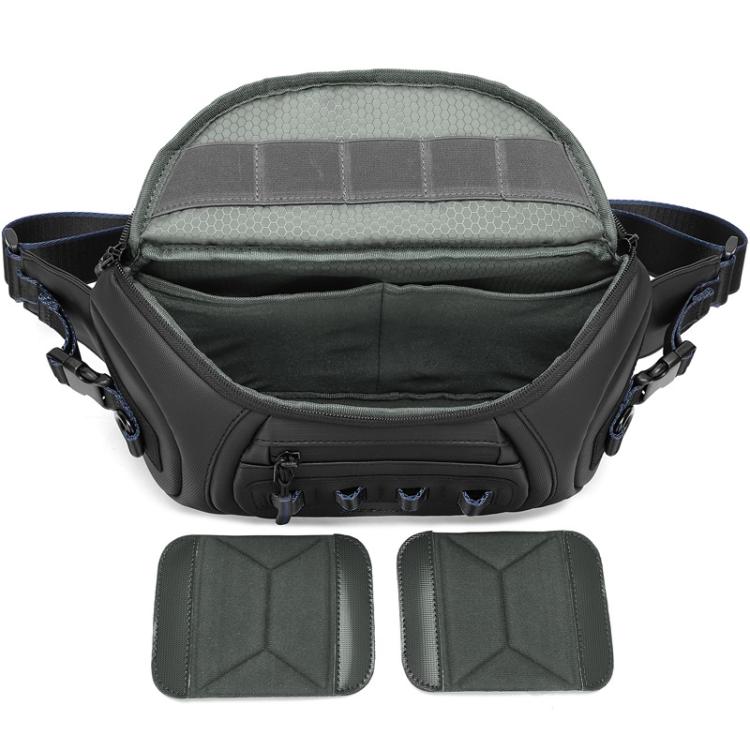 QISEMIAN Chest Shoulder Camera Bag For Men with Removable Dividers Urban Commute Messenger Bag