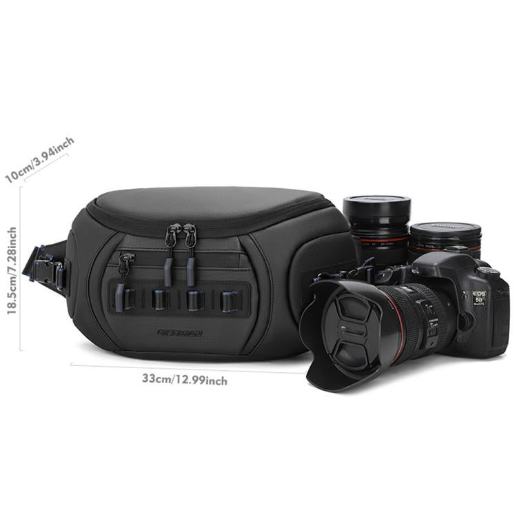 QISEMIAN Chest Shoulder Camera Bag For Men with Removable Dividers Urban Commute Messenger Bag