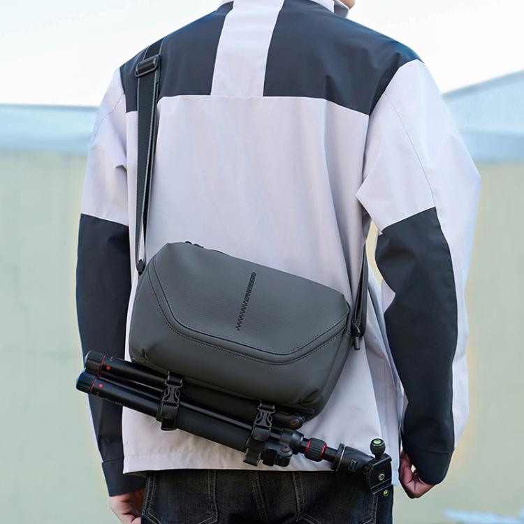 QISEMIAN All-in-One Mens Photography Sling Bag with Removable Camera Insert & Tripod Holder
