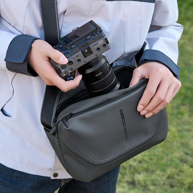 QISEMIAN All-in-One Mens Photography Sling Bag with Removable Camera Insert & Tripod Holder