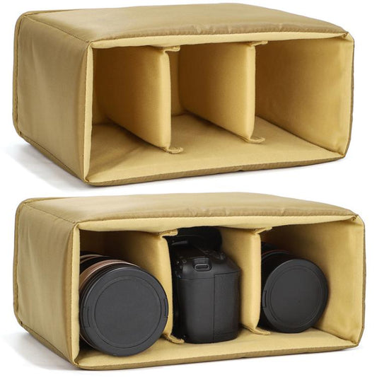 Protective Camera Insert With Movable Dividers For DSLR/Mirrorless Cameras, Fits Into Backpacks & Messenger Bags