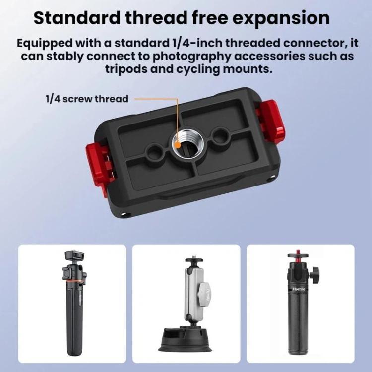 For DJI Osmo Action 3 / 4 / 5 Pro Flymile Magnetic Quick-Release Expansion Adapter Base, For DJI Osmo Action 3 / 4 / 5 Pro
