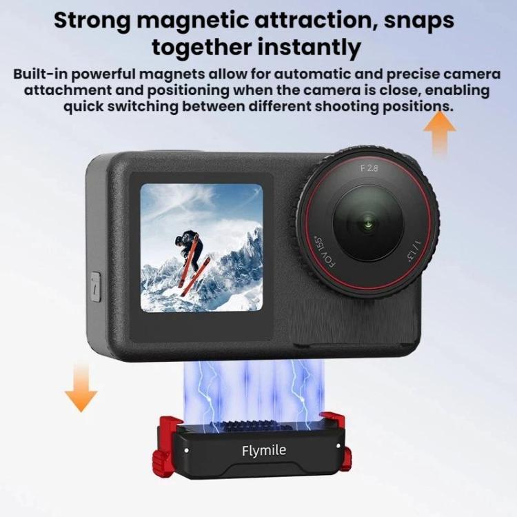 For DJI Osmo Action 3 / 4 / 5 Pro Flymile Magnetic Quick-Release Expansion Adapter Base, For DJI Osmo Action 3 / 4 / 5 Pro