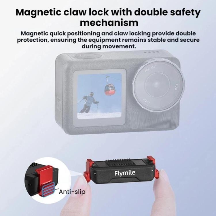 For DJI Osmo Action 3 / 4 / 5 Pro Flymile Magnetic Quick-Release Expansion Adapter Base, For DJI Osmo Action 3 / 4 / 5 Pro