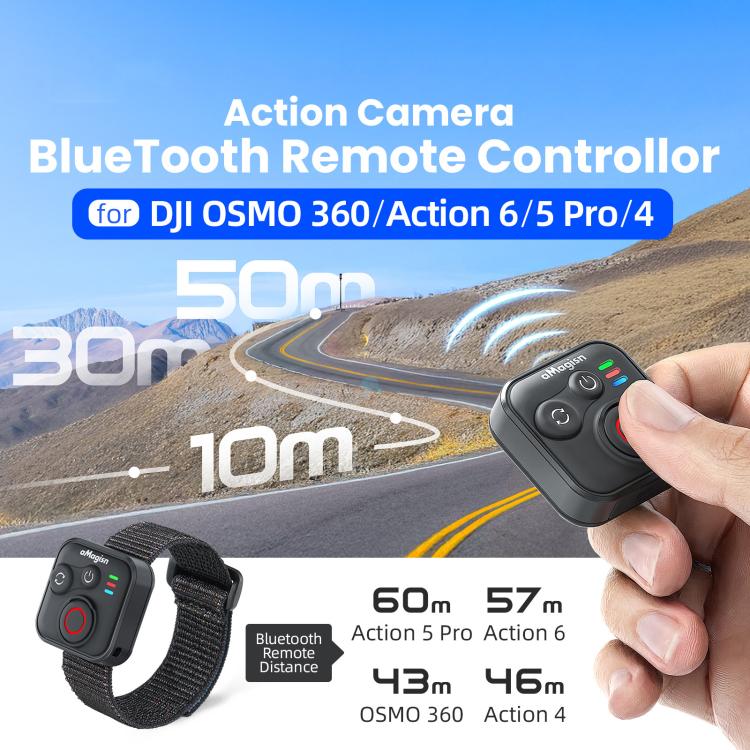 aMagisn Bluetooth Remote Shutter for DJI Osmo Action 6/Action 5 Pro/Action 4/Osmo 360, AA28