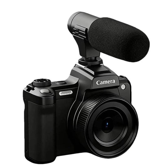 HD Retro Digital Camcorder Camera Portable Micro DSLR Camera, DC101 + Microphone, DC101 + Fill Light, DC101 + Microphone + Fill Light