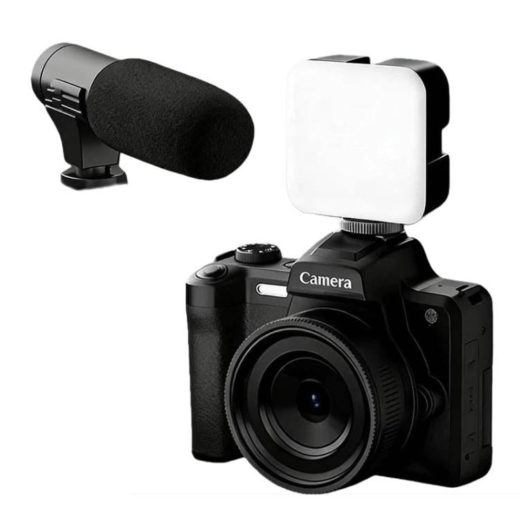 HD Retro Digital Camcorder Camera Portable Micro DSLR Camera, DC101 + Microphone, DC101 + Fill Light, DC101 + Microphone + Fill Light