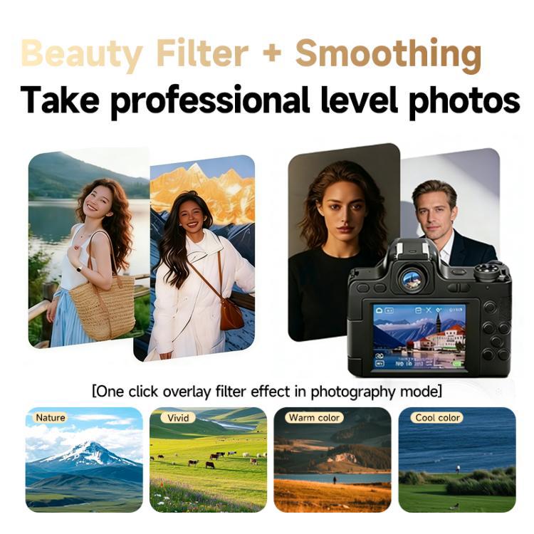 HD Retro Digital Camcorder Camera Portable Micro DSLR Camera, DC101 + Microphone, DC101 + Fill Light, DC101 + Microphone + Fill Light