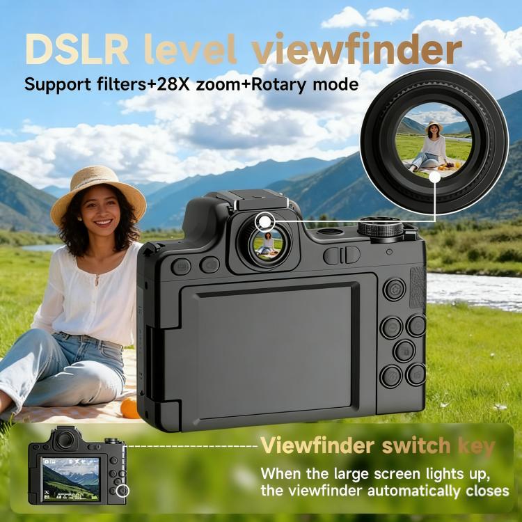 HD Retro Digital Camcorder Camera Portable Micro DSLR Camera, DC101 + Microphone, DC101 + Fill Light, DC101 + Microphone + Fill Light