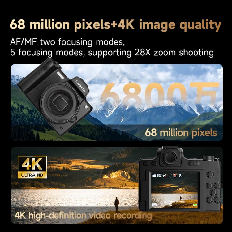HD Retro Digital Camcorder Camera Portable Micro DSLR Camera, DC101 + Microphone, DC101 + Fill Light, DC101 + Microphone + Fill Light
