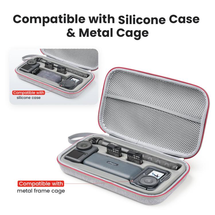 For DJI Osmo Action 6 aMagisn Medium Hard Shell Carrying Case with Removable Foam Insert, For DJI Osmo Action 6