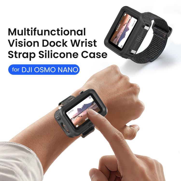 For DJI Osmo Nano Vision Dock aMagisn Silicone Case With Multifunctional Wrist Strap