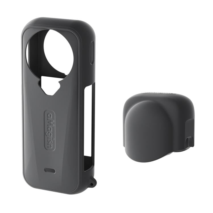 For Insta360 X4 Air Camera, aMagisn Silicone Case Black, aMagisn Silicone Case Gray, aMagisn Silicone Case & Lens Cap Black, aMagisn Silicone Case & Lens Cap Gray