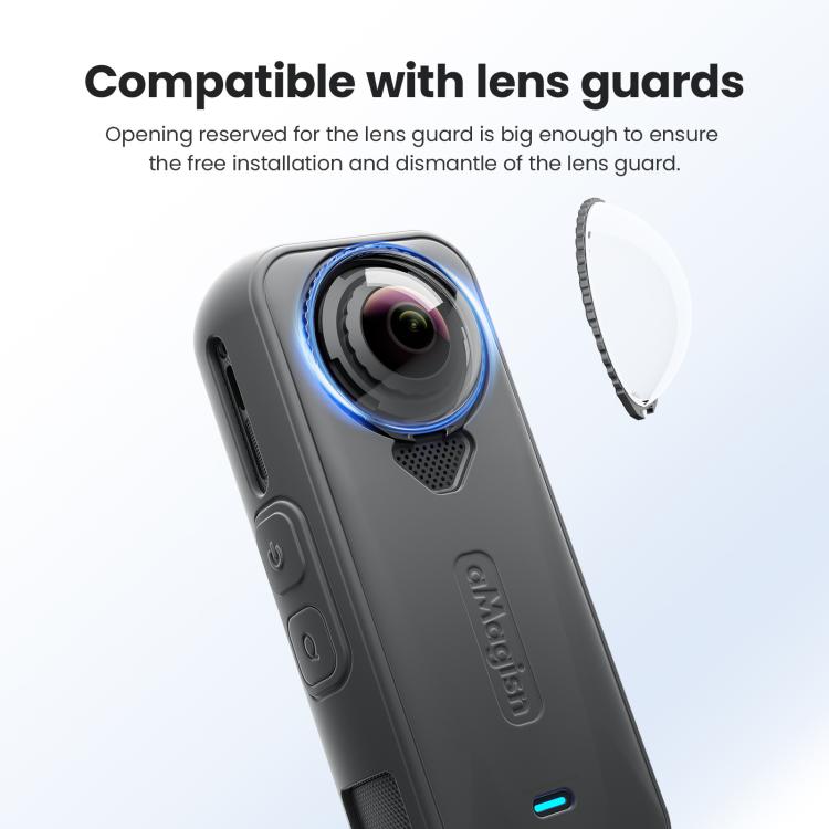 For Insta360 X4 Air Camera, aMagisn Silicone Case Black, aMagisn Silicone Case Gray, aMagisn Silicone Case & Lens Cap Black, aMagisn Silicone Case & Lens Cap Gray