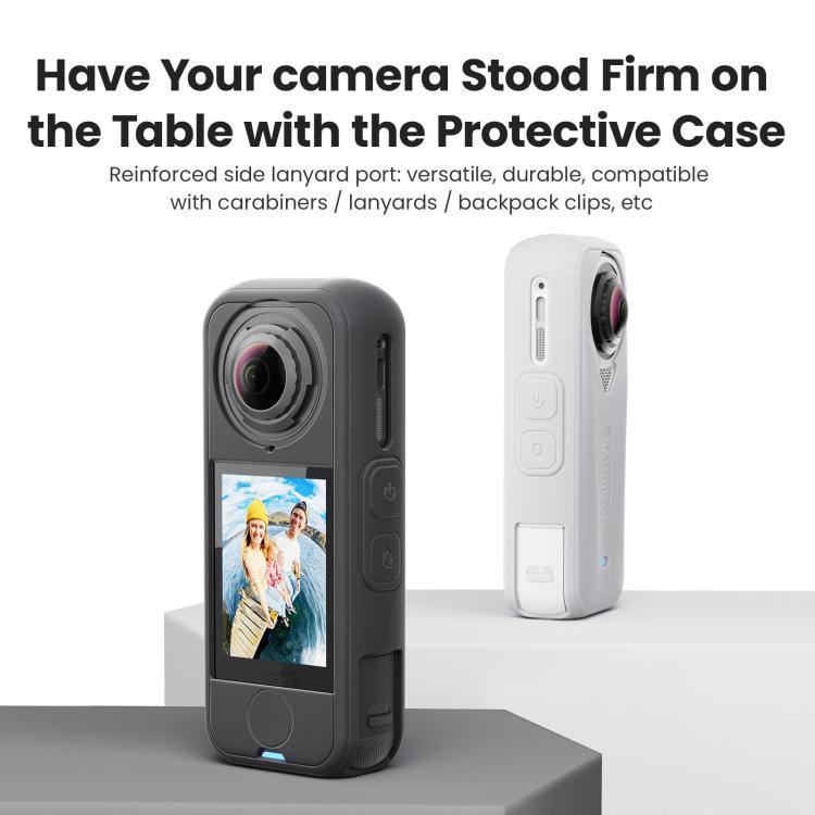 For Insta360 X4 Air Camera, aMagisn Silicone Case Black, aMagisn Silicone Case Gray, aMagisn Silicone Case & Lens Cap Black, aMagisn Silicone Case & Lens Cap Gray
