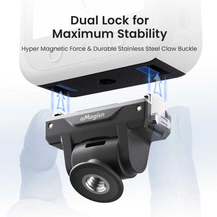 AMagisn Adjustable Quick Release Adapter For DJI Osmo 360/Action 5 Pro/4/3 - 4-Level Fast Perspective Switch, PD15
