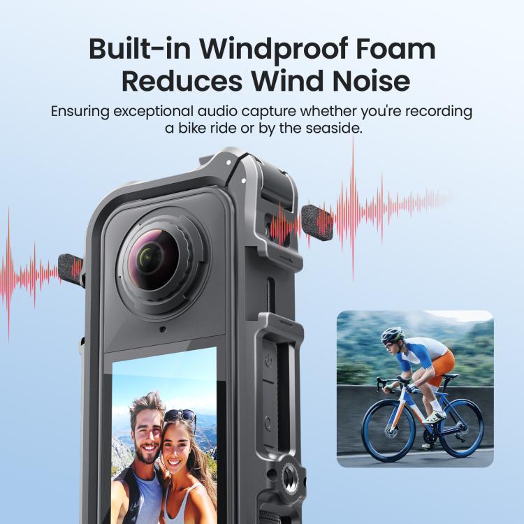 For Insta360 X4 Air AMagisn Camera Cage Plastic Expansion Frame With Windproof Foam