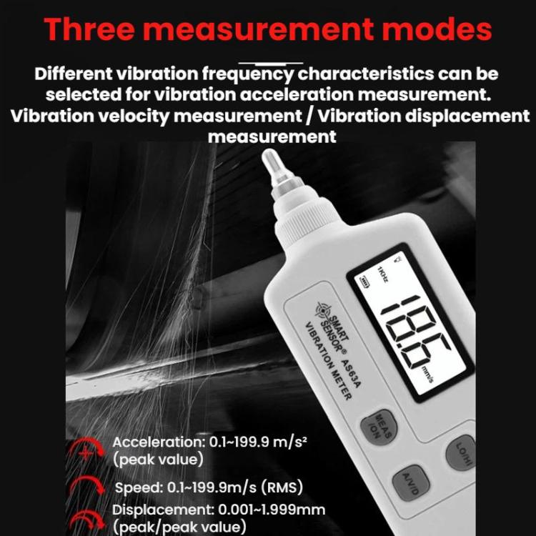 SMART SENSOR Portable Handheld Motor Vibration Analyzer, SMART SENSOR AS63A