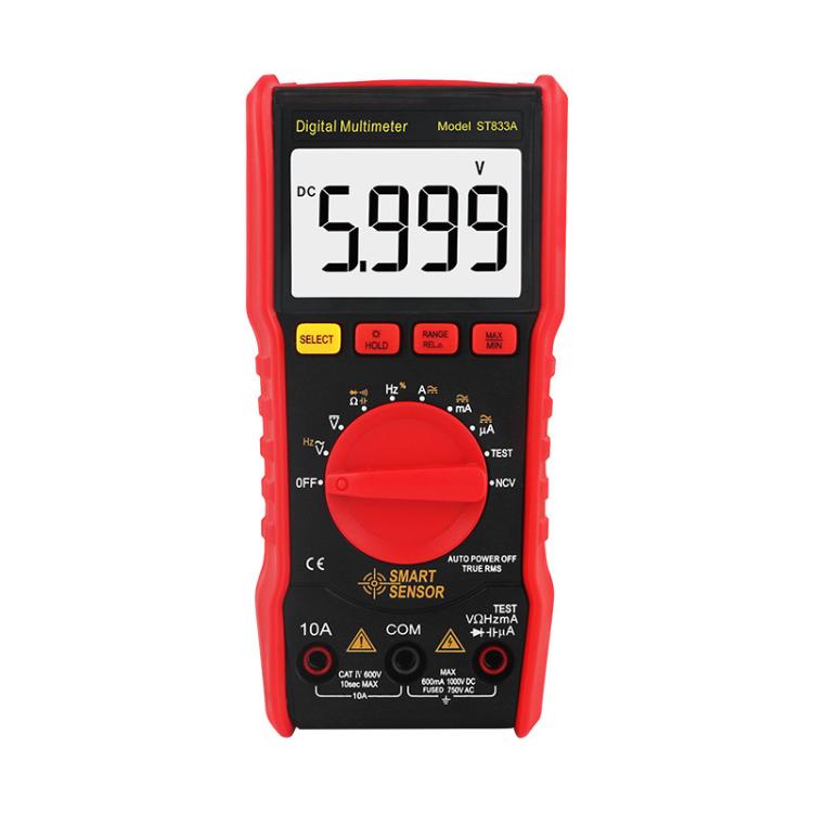 SMART SENSOR High-Precision Multifunctional Portable Automatic Digital Multimeter, ST833A
