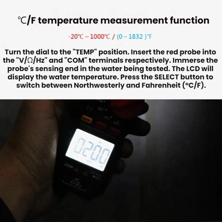 SMART SENSOR High-Precision Digital Display DC Clamp Multimeter, ST822