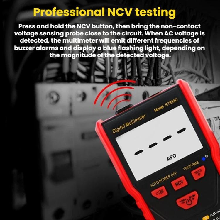SMART SENSOR High-Precision Multifunctional Portable Automatic Digital Multimeter, ST833D