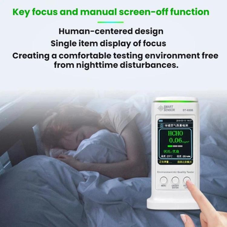 SMART SENSOR Rechargeable Formaldehyde Environmental Air Quality Alarm Detector, ST8306