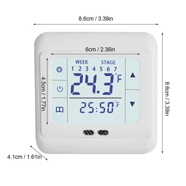 16A Floor Thermostat Underfloor Heating Temperature Regulator, No WiFi, WiFi Version