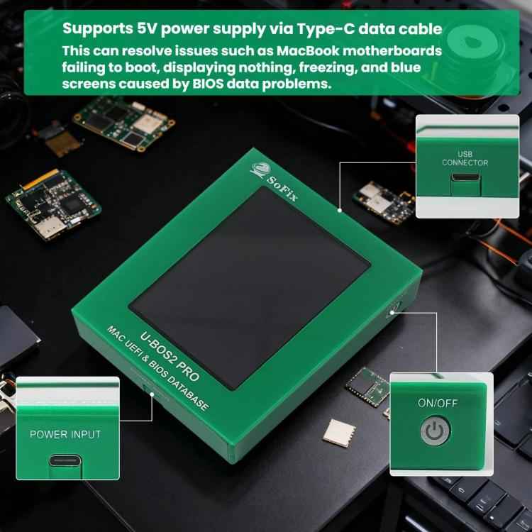 For Macbook 2008-2024 Series 8pcs /Set Motherboard Repair Unlock Tool, SoFix U-BOS2 Pro