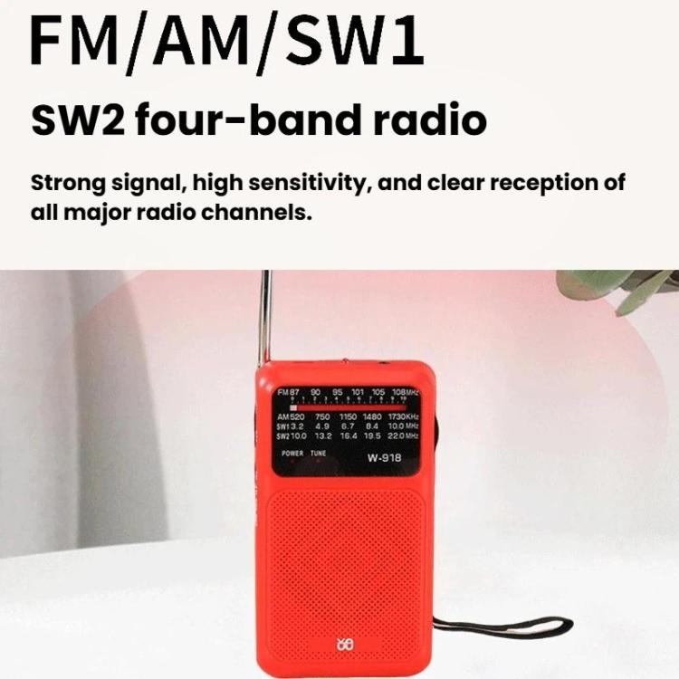 W-918 Pointer Dual-Power Radio FM/AM/SW Full-Band Radio