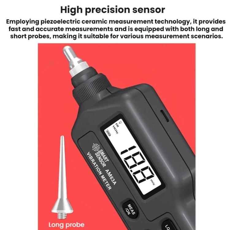 SMART SENSOR Explosion-Proof Handheld Portable High-Precision Motor Vibration Meter, SMART SENSOR AM63A