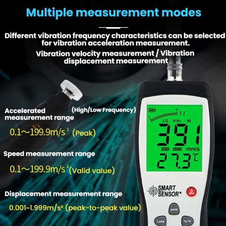 SMART SENSOR Portable Handheld Motor Vibration Meter, SMART SENSOR AS63B