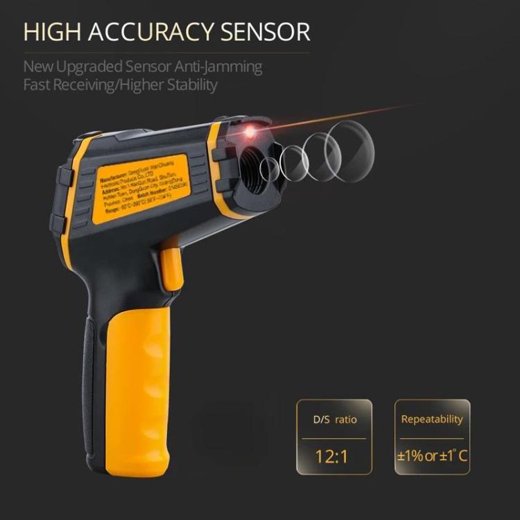 Industrial High-Precision Infrared Thermometer For Baking & Kitchen, SMART SENSOR ST390+