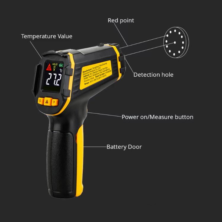 Industrial High-Precision Infrared Thermometer For Baking & Kitchen, SMART SENSOR ST390+