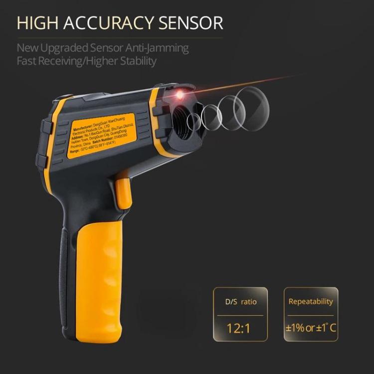 Industrial High-Precision Infrared Thermometer For Baking & Kitchen, SMART SENSOR ST490+