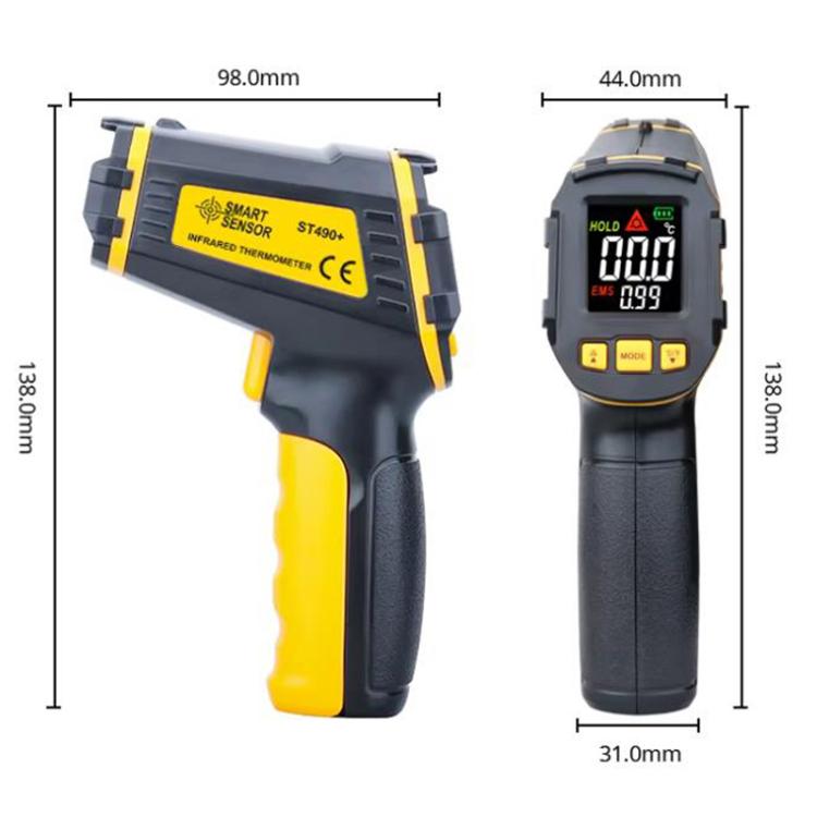Industrial High-Precision Infrared Thermometer For Baking & Kitchen, SMART SENSOR ST490+