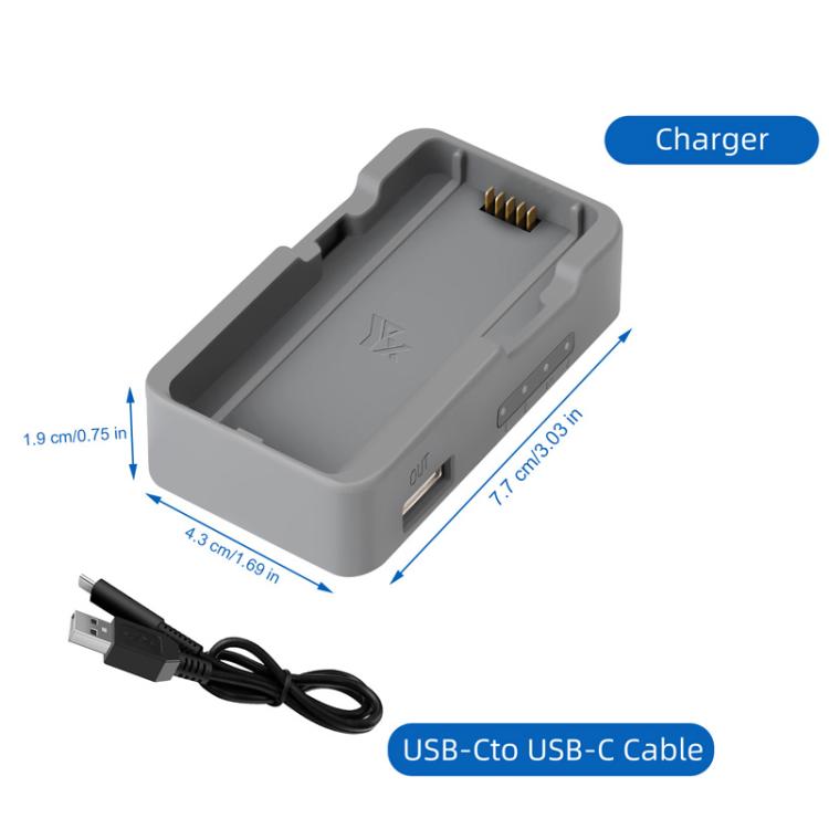 YX Single-Port Charger Battery Storage USB Charger, For DJI Neo 2