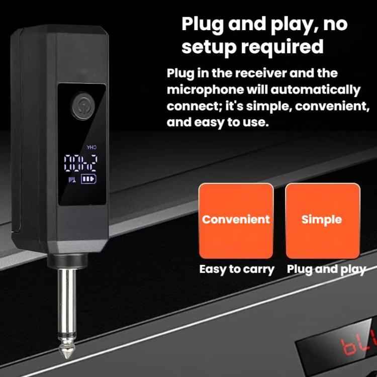 DIYO-1136 Handheld Wireless Condenser Microphone With Power Display Teaching Microphone & Voice Amplifier, 1 in 1 6.5mm, 1 in 2 6.5mm, 1 in 1 3.5mm, 1 in 2 3.5mm