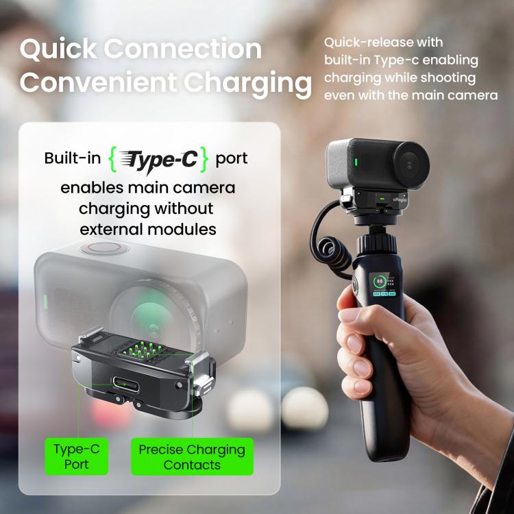 aMagisn TN02 Rechargeable Magnetic Quick-Release Base Action Camera Accessory, TN02