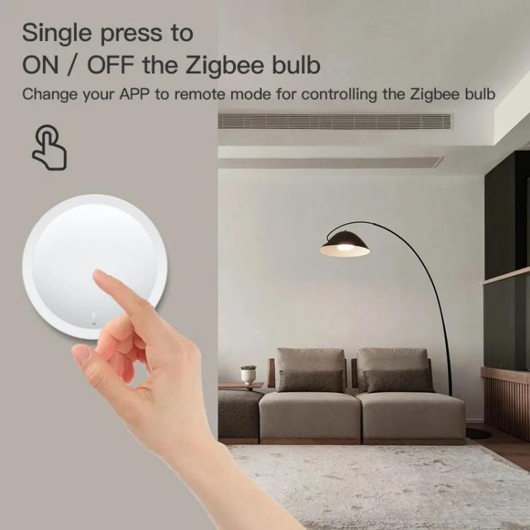 Zigbee Knob Button Scene Switch Magnetic Adhesive Free Placement Scene Dimming, Compatible With Home Assistant, ZG-101ZD