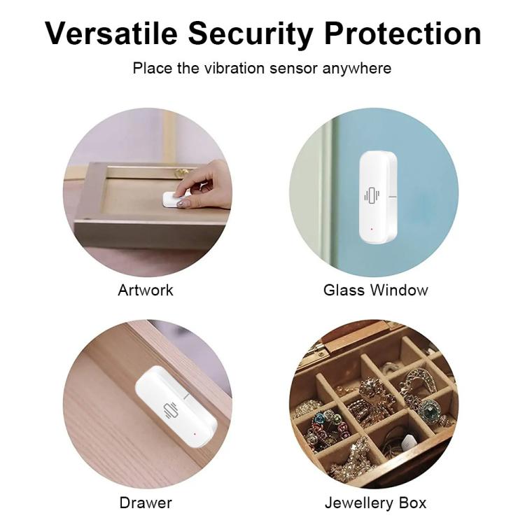 Smart Zigbee Vibration Motion Sensor App Control Security Protection Motion Shock Alarm, ZG-103ZL