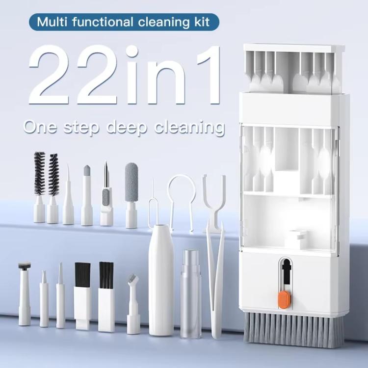 22-in-1 Electronics Cleaning Kit with Pop-Up Case All-in-One Tool Set for Keyboard, Phone, Camera, Earbuds