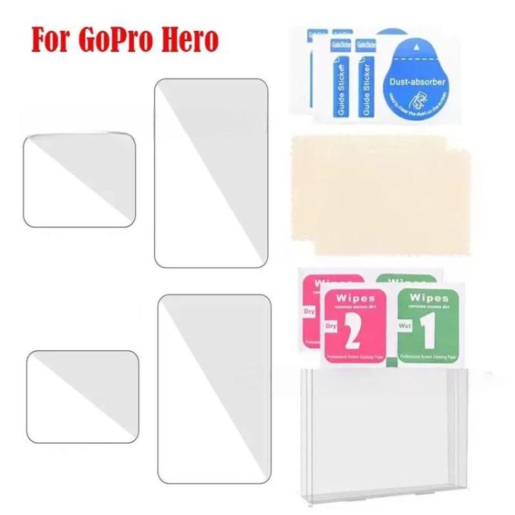 For GoPro HERO 4K 2024 Tempered Glass Screen Protector Anti-Scratch Lens Cover, 2 Sets